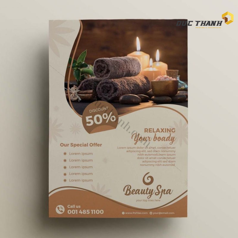 Mẫu tờ rơi spa khuyến mãi