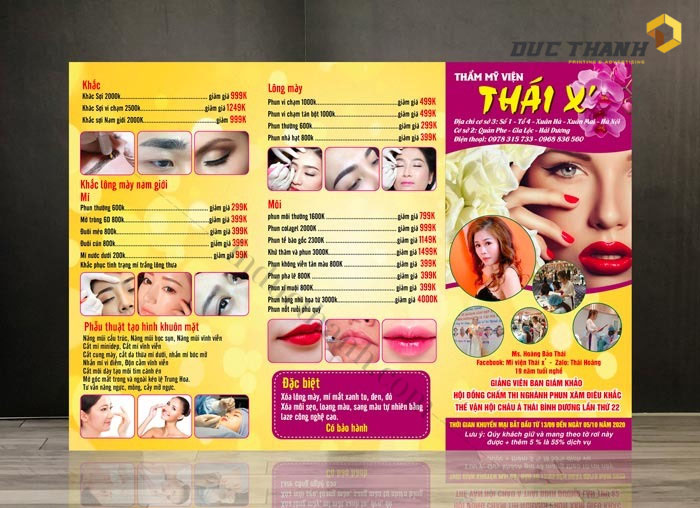 Mẫu tờ rơi spa sang trọng