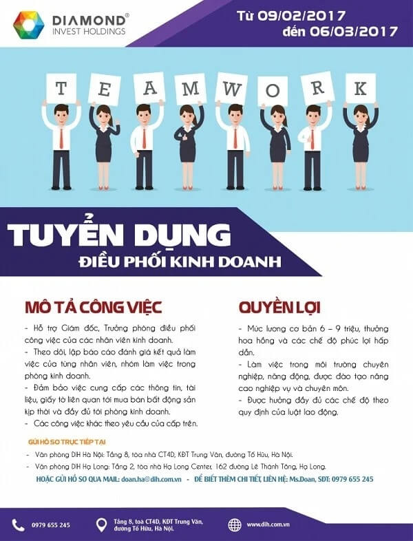 Mẫu tờ rơi tuyển dụng nhân viên kinh doanh