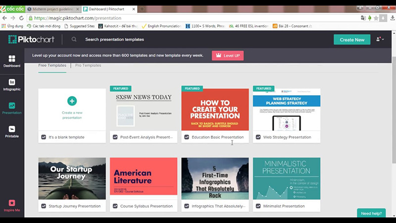 Phần mềm thiết kế Piktochart.com