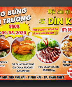 Tờ rơi khai trương nhà hàng