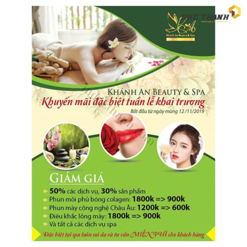 Tờ rơi Spa