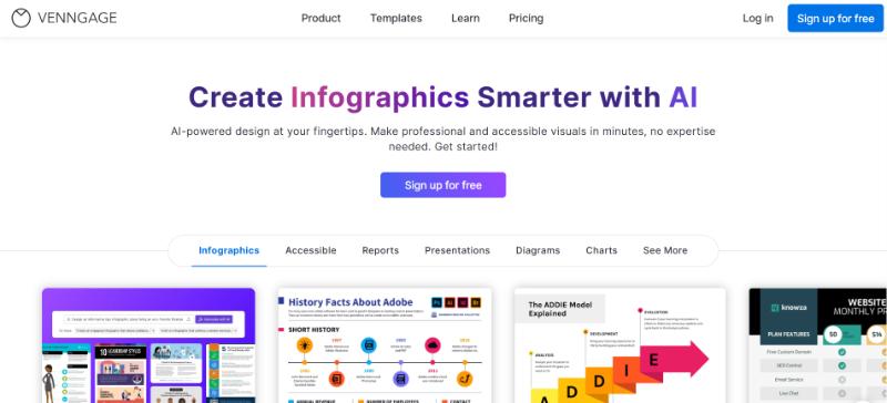 Venngage.com - Tạo tờ rơi online miễn phí 