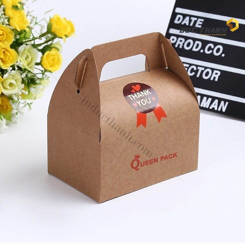 In hộp giấy đựng bánh giấy Kraft