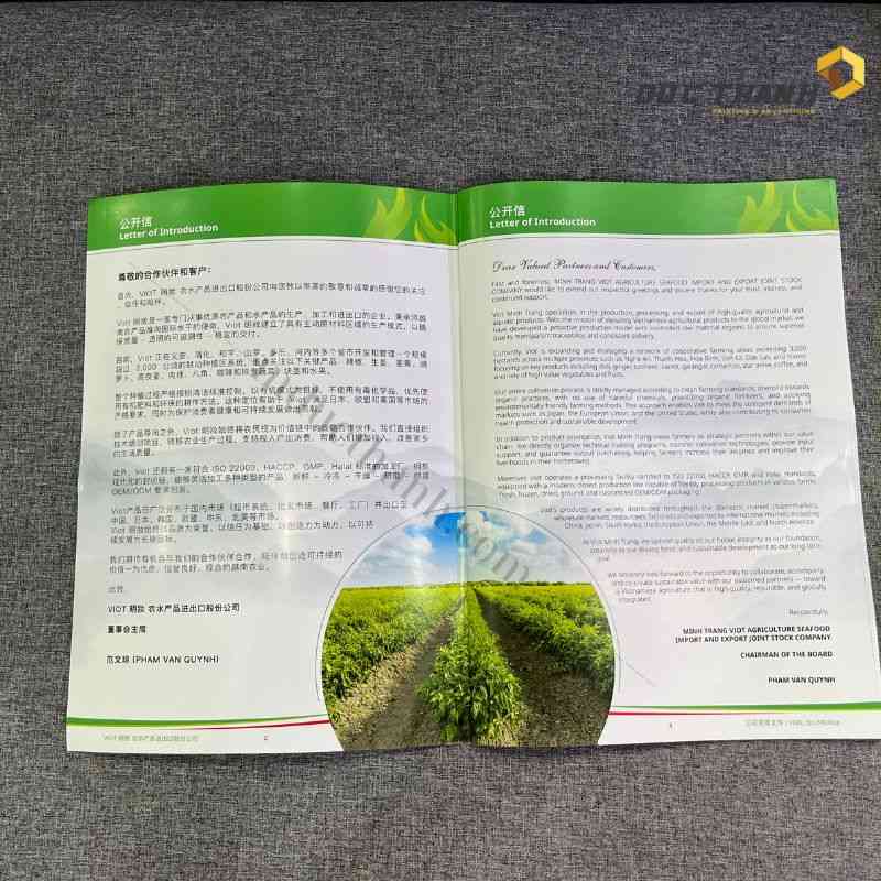 Mẫu catalogue nông sản VIOT 2