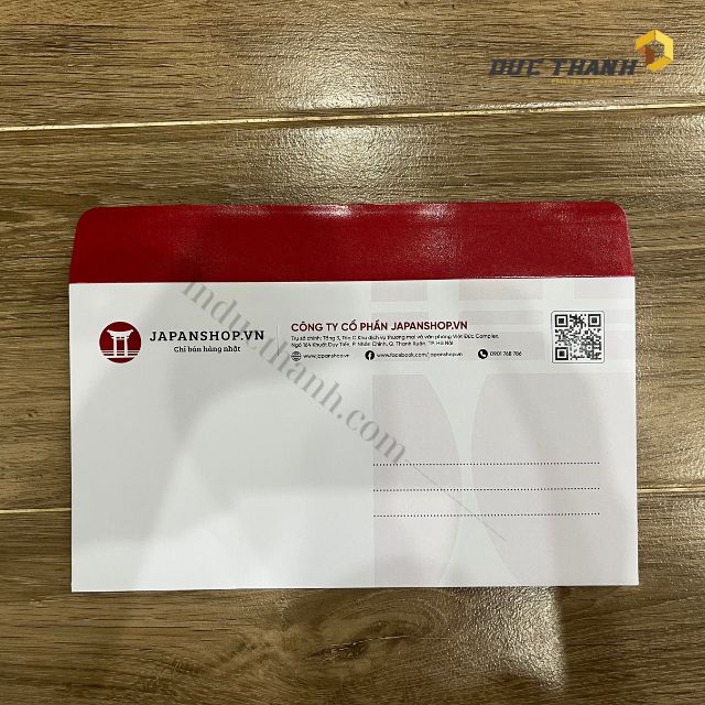 Mẫu phong bì A6 công ty
