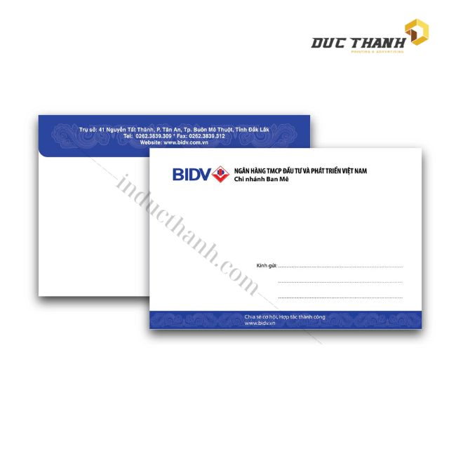 Mẫu phong bì A6 ngân hàng
