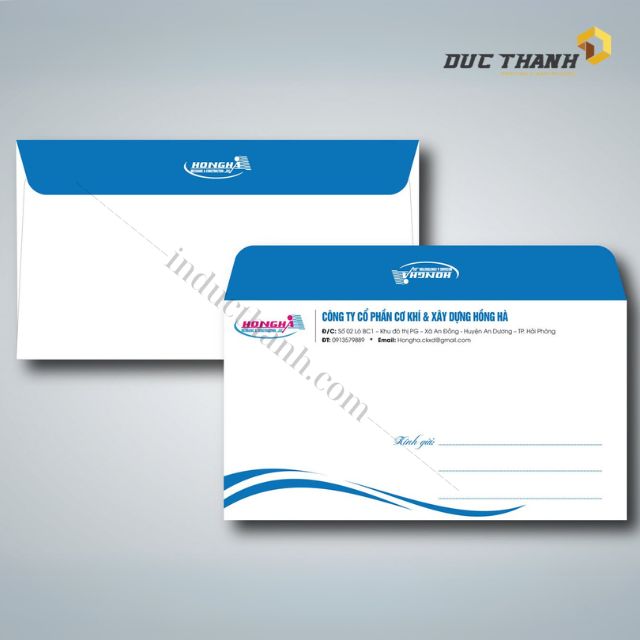 Mẫu phong bì A6 xây dựng