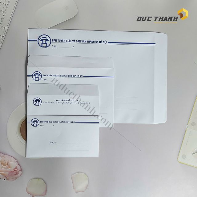 Mẫu phong bì đa dạng kích thước