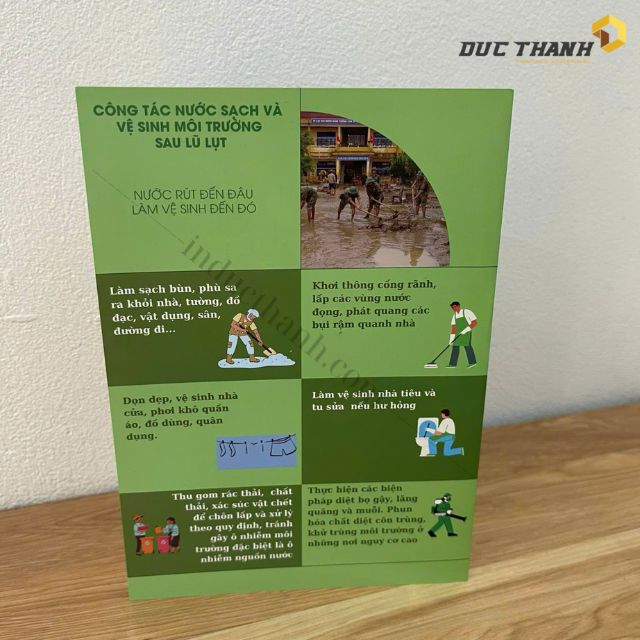 Mẫu tờ rơi phát động phong trào sau lũ lụt