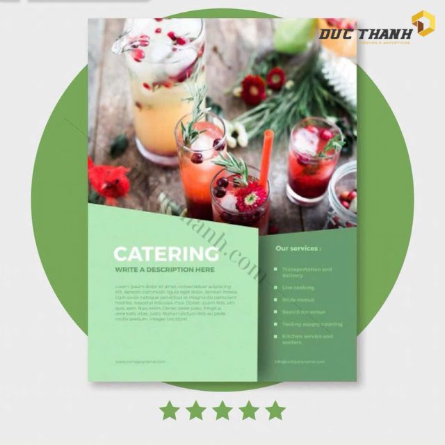 Mẫu tờ rơi quảng cáo đồ uống