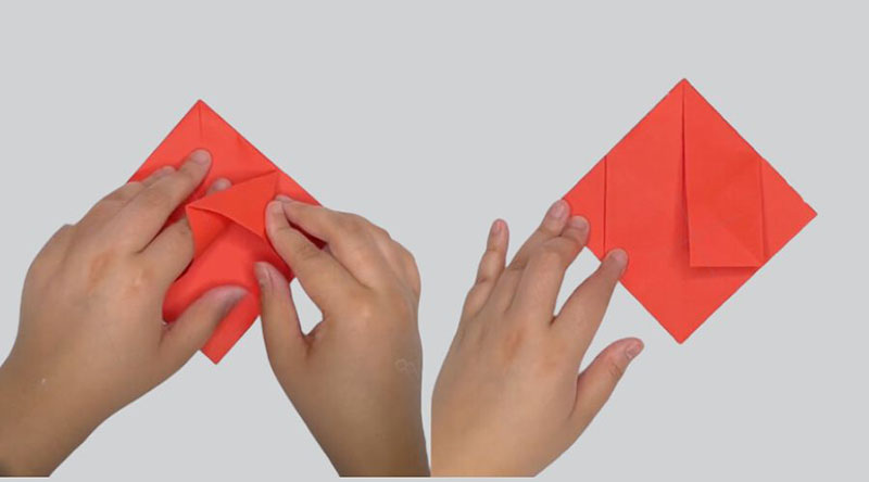 Cách gấp hộp giấy hình vuông có nắp