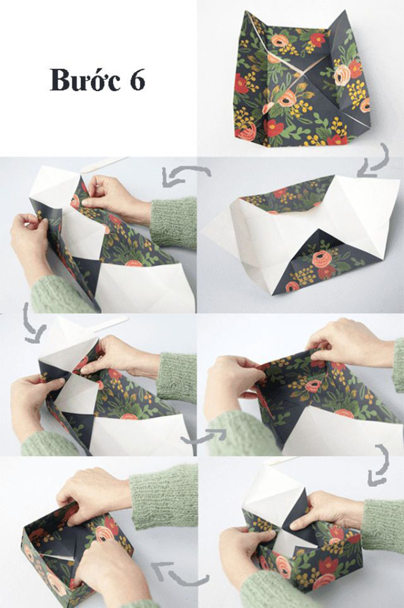 Cách làm hộp đựng bánh kem hình vuông