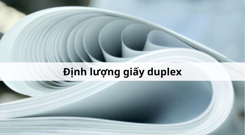Định lượng giấy Duplex