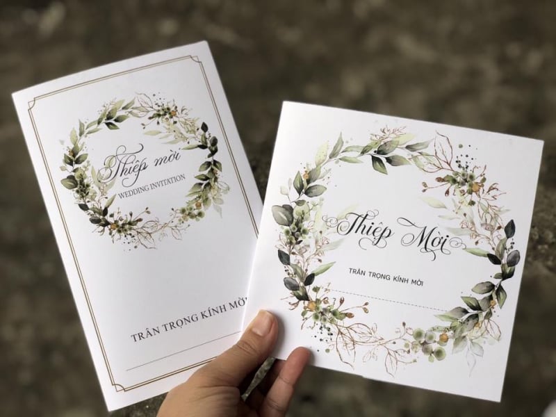 in thiệp cưới giấy ford
