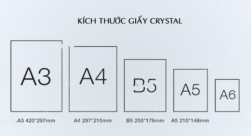 Kích thước giấy Crystal