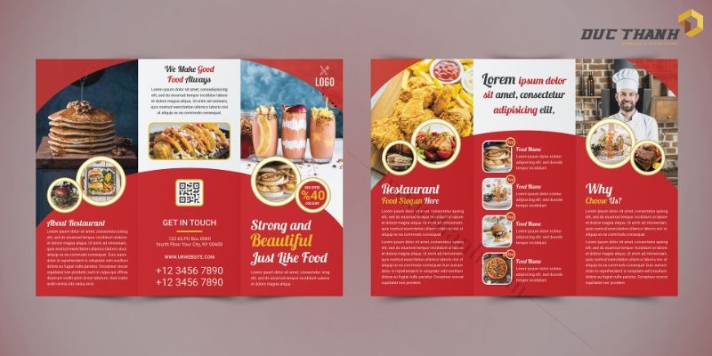 Mẫu brochure nhà hàng nổi bật 