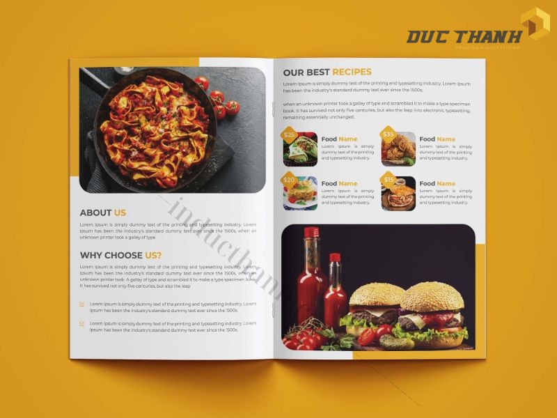 Mẫu brochure nhà hàng chi tiết 