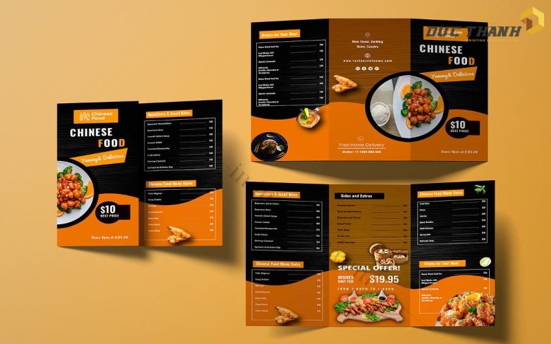 Mẫu brochure nhà hàng ấn tượng