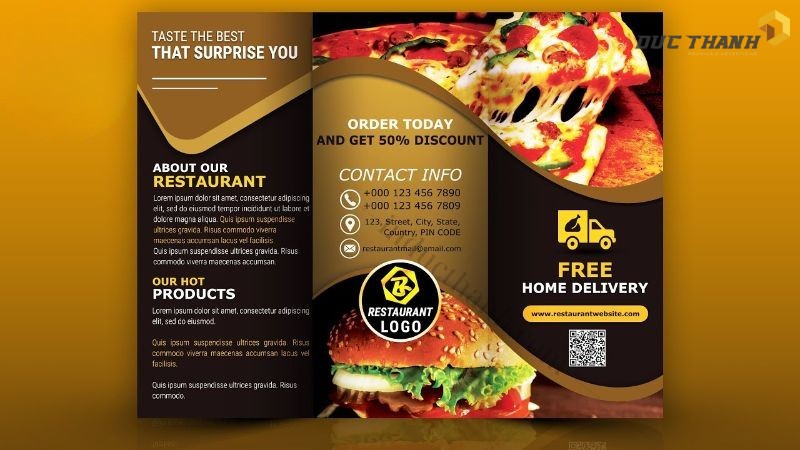 Mẫu brochure nhà hàng nổi bật 