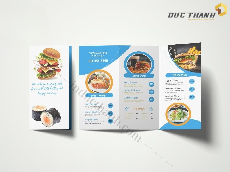 Mẫu brochure nhà hàng hamberger