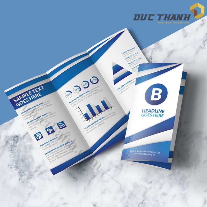 Mẫu brochure quảng cáo tối giản  