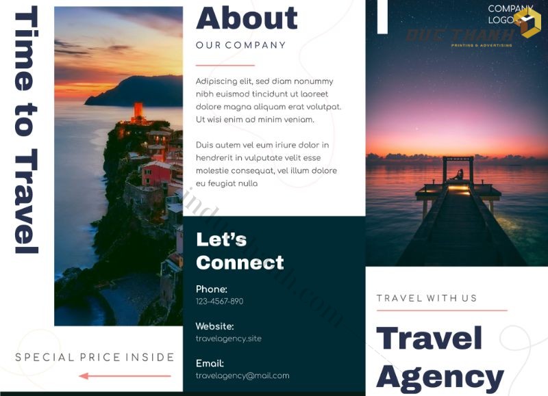 Mẫu brochure du lịch sinh động 