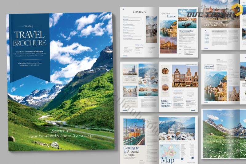 Mẫu brochure du lịch sáng tạo 