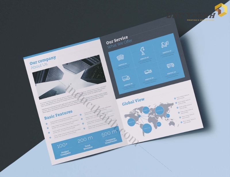 Mẫu brochure giới thiệu công ty đơn giản 
