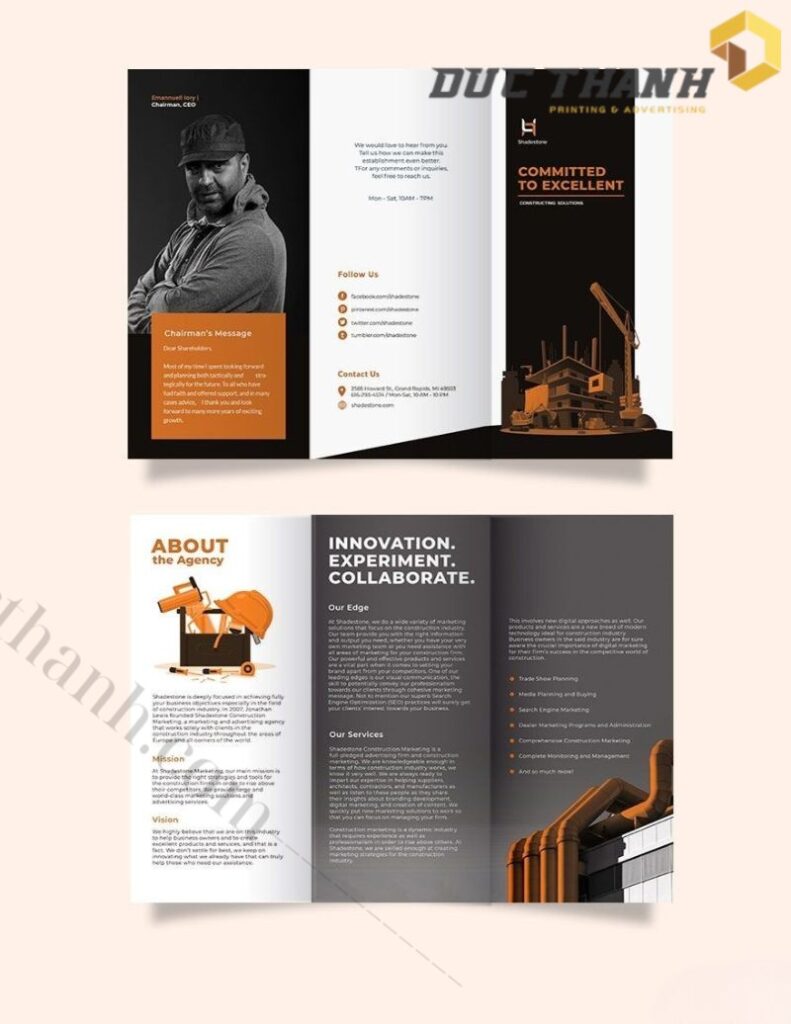 Mẫu brochure giới thiệu công ty trang trọng 