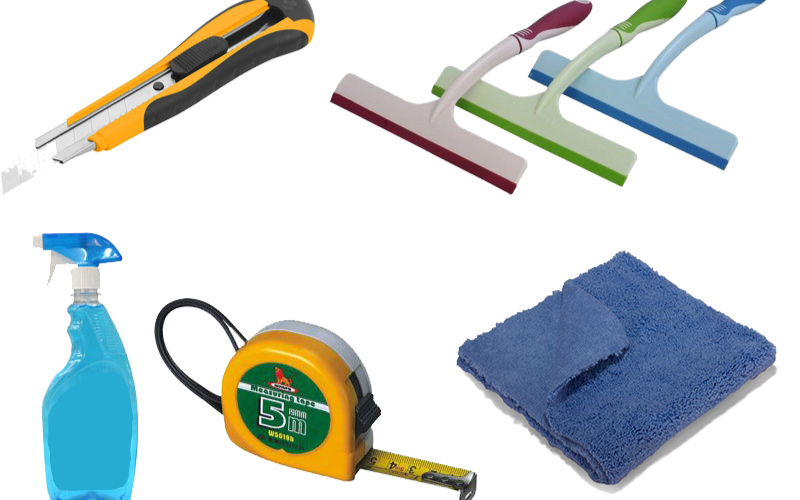 Chuẩn bị dụng cụ dán decal