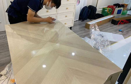 Đo căn chỉnh hướng dán decal