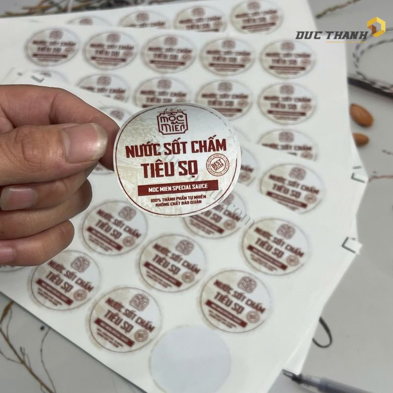 Decal dán logo sản phẩm nước chấm