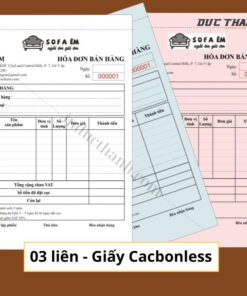 Mẫu in hóa đơn bán hàng 3 liên giấy Carbonless Sofa êm