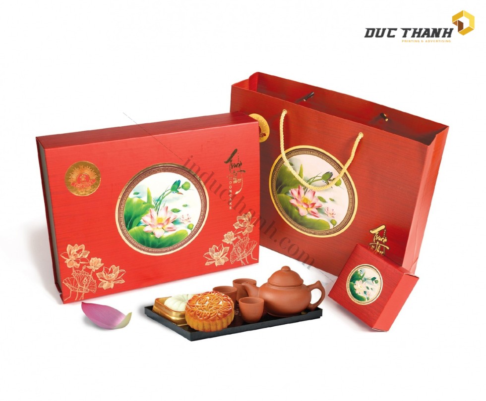 Mẫu hộp bánh Trung Thu Hoa Sen