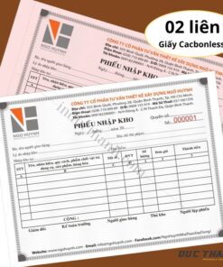 Mẫu in hóa đơn bán hàng phiếu nhập kho 2 liên giấy carbonless Ngô Huỳnh