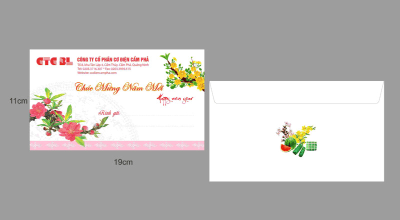 Mẫu phong bì Tết cho doanh nghiệp