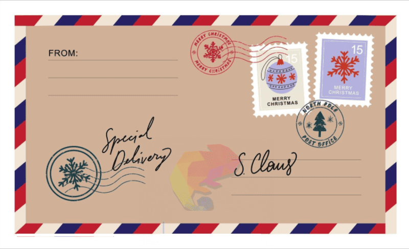 Phong bì có dán tem giấy Kraft